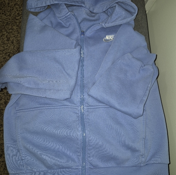 Nike Sportswear Club Fleece Blue Full Zip Hoodie SZ XL - Picture 8 of 8